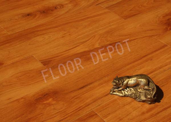 Home Thickness 8mm HDF Laminate Wood Tile Flooring Arb2 V Groove EIR Cherry Color