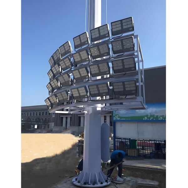 15m to 50m Adjustable High Pole Light Stadium High Mast Light Pole Hot Selling Galvanized High Mast Lighting Steel Pole
