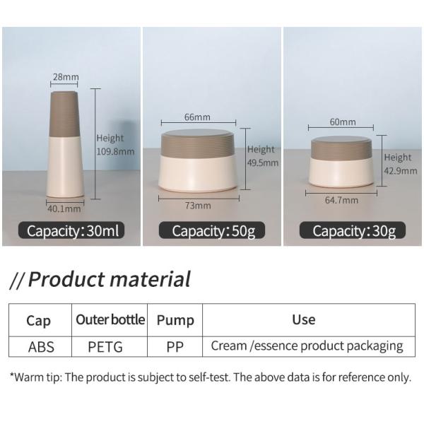 50g 30g Custom Empty Cream Jar Cosmetics Packaging Plastic Bottles 30ml 50ml 100ml 120ml