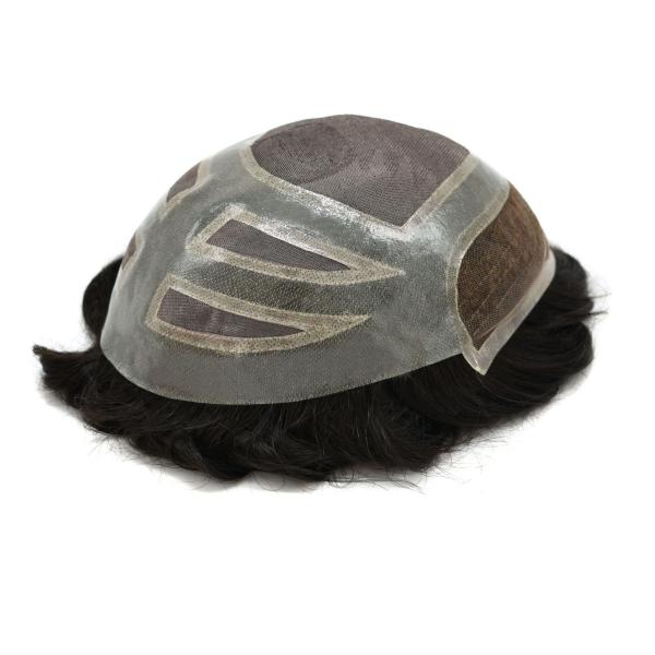 Human Hair Toupee for Men Remy Hair Grade and Full Cuticle