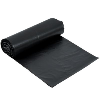 Black HDPE Plastic Garbage Bags 110L 10 Micron Gravure Printing 30 X 37