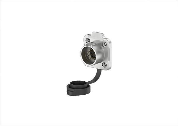 LP20 Series 9-Pin IP67 Waterproof Connector 5A Flange Mount