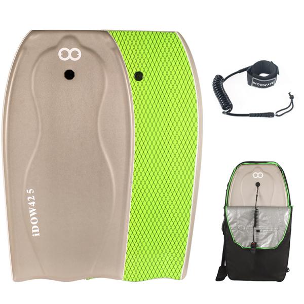 Gray or Customized 42.5 inch end Body Board with Surf Leash and Board Bag No Competition