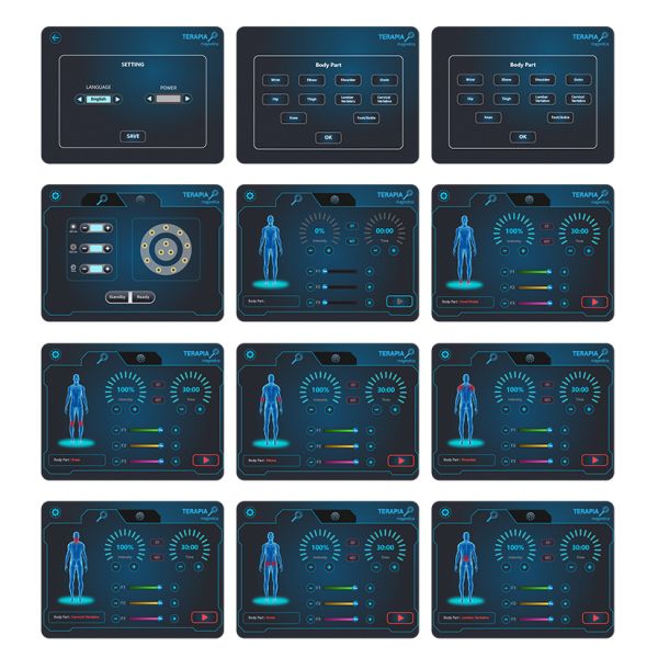 PMCT 682 Magnetic Therapy Machine Offering 4 Handles for Magneto Therapy and Laser Therapy to Aid Body Pain Relief and Physiotherapy Procedures