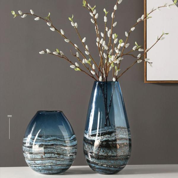 Polished Lead Free Household Craft Glass Flower Vase