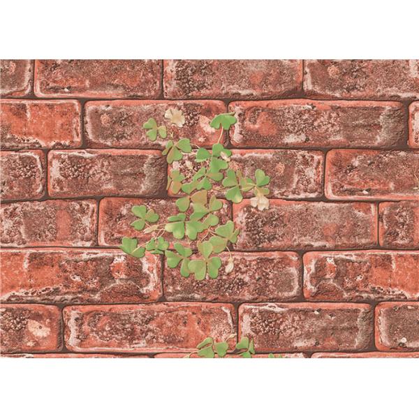 заволакивание стены картины зеленых растений кирпича 3Д современное для предпосылки ТВ