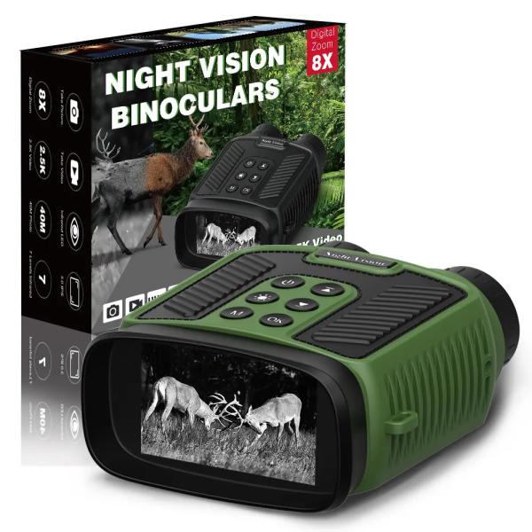 2.5k 40MP HD infrared night vision binoculars with 8X Digital Zoom 3.0'' screen for Adult