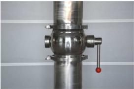 Pneumatic Drive Half Ball Valves , High Speed Clamp / Flange Fixed Valve