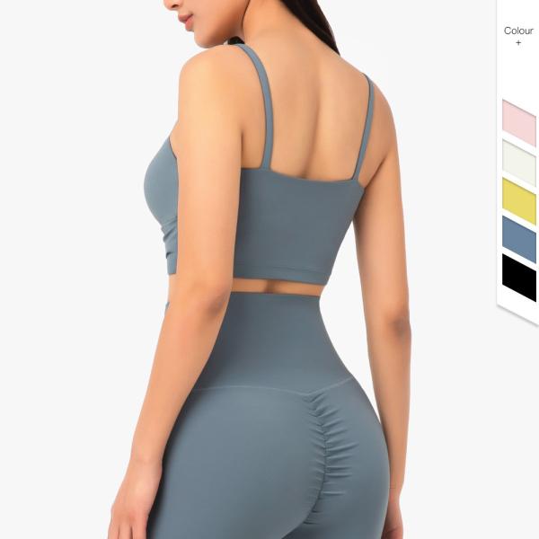 Yoga Workout Sports Bra Cross Folds Sexy Thin Straps Women Running Fitness Yoga Underwear