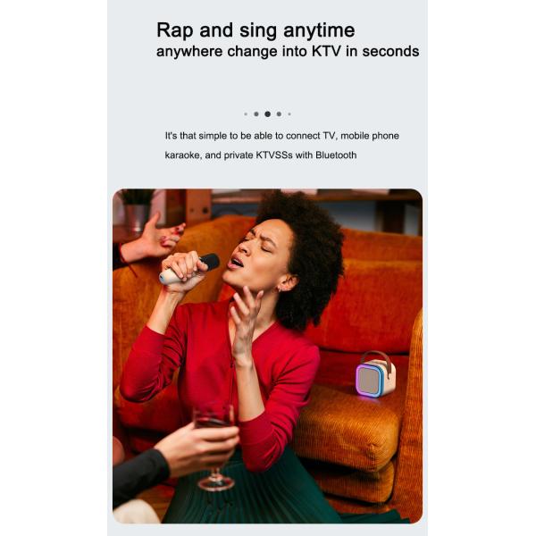 Детские подарки на день рождения Переносная караоке-машина с двумя беспроводными микрофонами и Wi-Fi музыкой