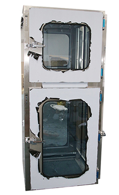 Electromagnetic SUS201 Cleanroom Pass Through Box Interlocking Doors