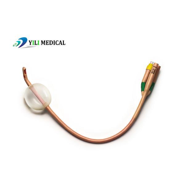 ISO 3 Way Latex Foley Catheter Balloon 60-80ml Практически нетоксичный