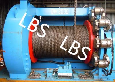 LBS Grooves Offshore Winch Oil Well Drilling Rig Parts Winch With Brake Disc