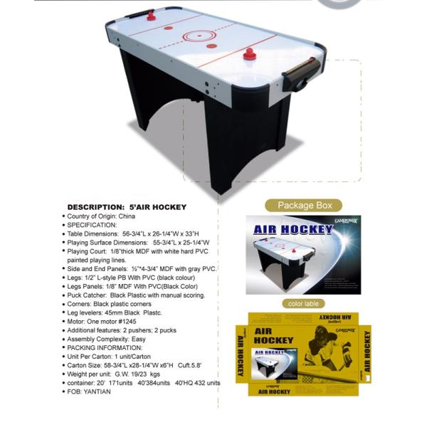 Kid's superior air hockey table 5FT electronical power game table