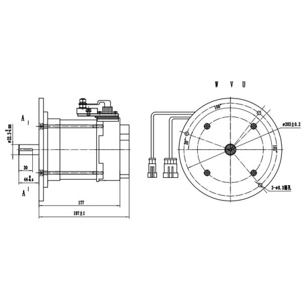 Stable Output Performance 2kW AC motor for Lawn mower