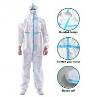 50PCS/box Full Body Disposable Waterproof Coveralls Non Woven Isolation Gown