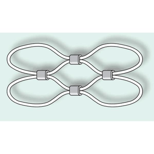 Malla inoxidable de la cuerda de alambre de acero del diamante 60*60m m de Inoxidable