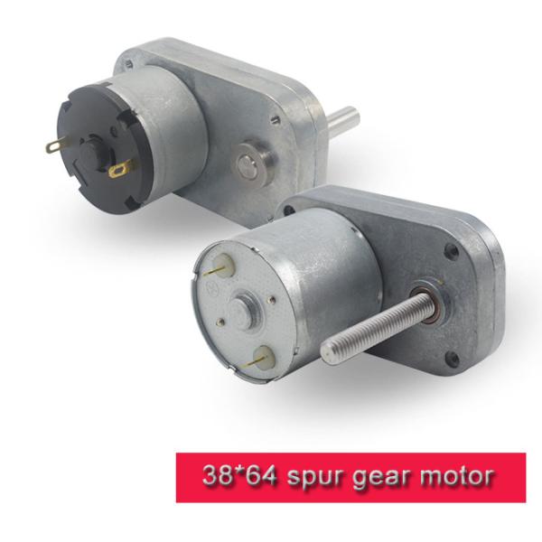L Shape DC Spur Gear Motor 12v 24v High Torque DC Motor With Threaded Shaft