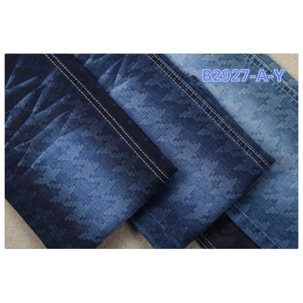 8.5 oz Floral Printed Cotton Stretch Denim Fabric