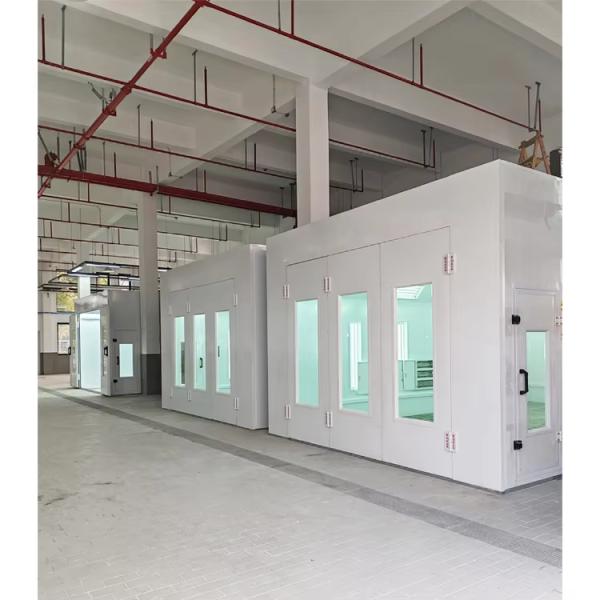 Movable Exhaust Fan Automotive Paint Room With Infrared Lighting Heating