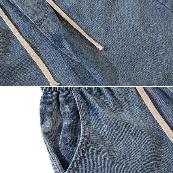 Drawstring дам брюк Jogger джинсовой ткани женщин OEM изготовителя джинсы талии случайного эластичные