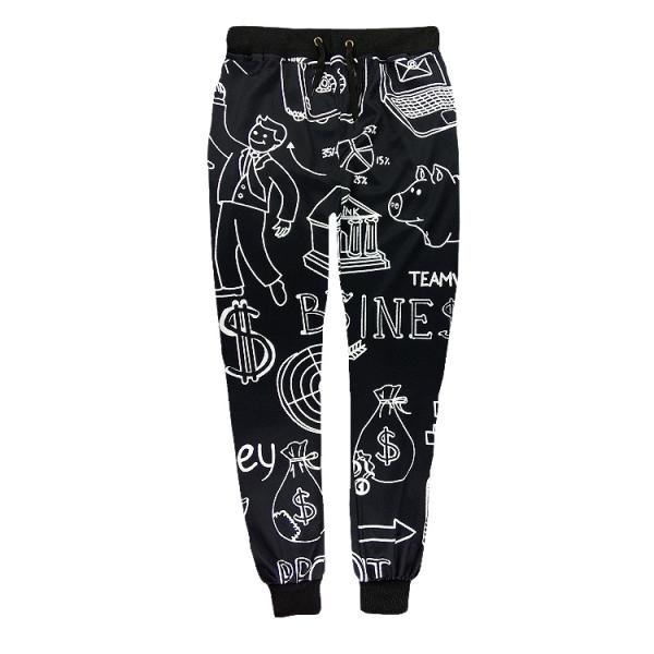 wholesale man's full white printing jogger tracksuit or oem service custom logo jogger sport suits