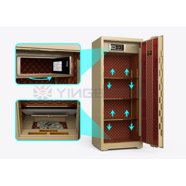 H1280mm huella digital biométrica caja de seguridad comercial 10mm espesor de la puerta y cerraduras sólidas de patente