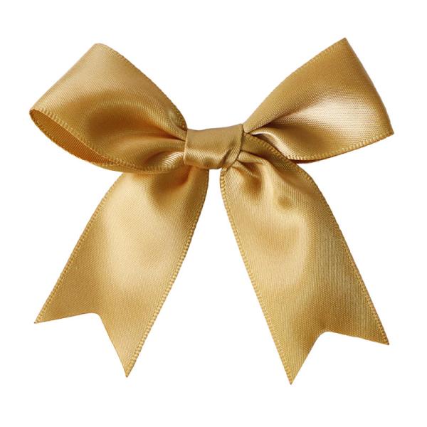 Caixa de arco de fita de cetim de poliéster perfeita para decorações de festas Arcos feitos à mão Acessório