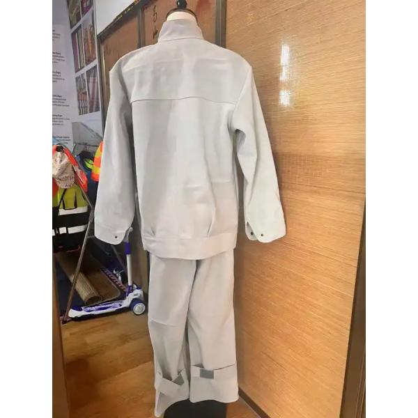 Настоящая коровая кожа мужская теплостойкая электрическая сварка рабочая одежда мастерская униформа электрик комбинезоны пальто штаны защитные