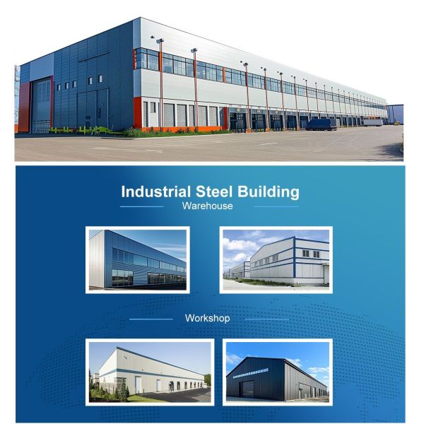 Modern Steel Structure Workshop with 50 Years Warranty Energy Efficient Design and Wind Load Resistance