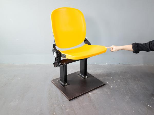 STUNITY Auto tip-up UV resistant wholesale gas assisted PP plastic beam mounted stadium seat with floor mounted brackets