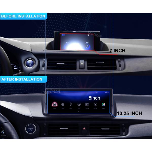 Приемник GPS WiFi автомобиля андроида 10,25 дюймов стерео для Lexus CT CT200