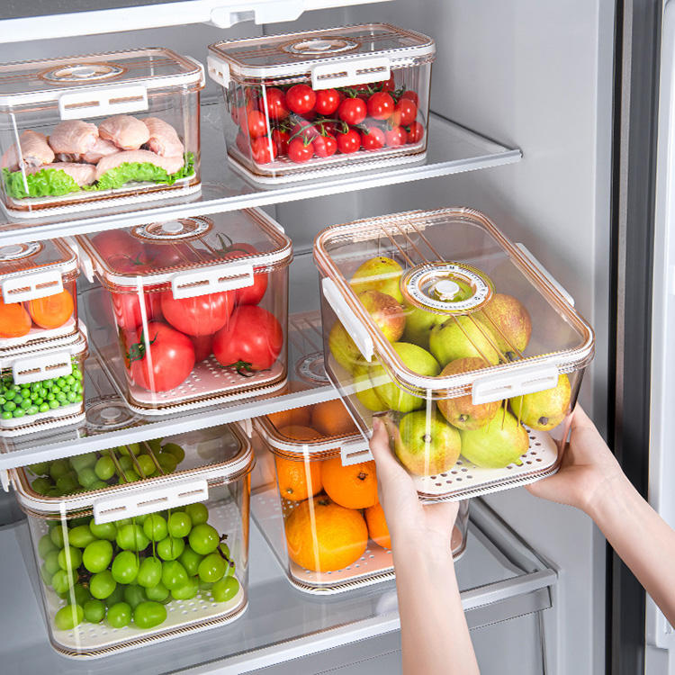 Ящики свободного m размера Bpa ясные Stackable для овоща кухни холодильника