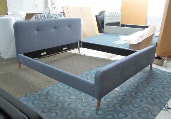 fabric bedroom set, grey fabric kind size bed