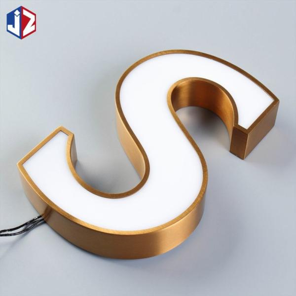 Outdoor Advertising Front Lit Signage Anti Rust 3D Metal Signs