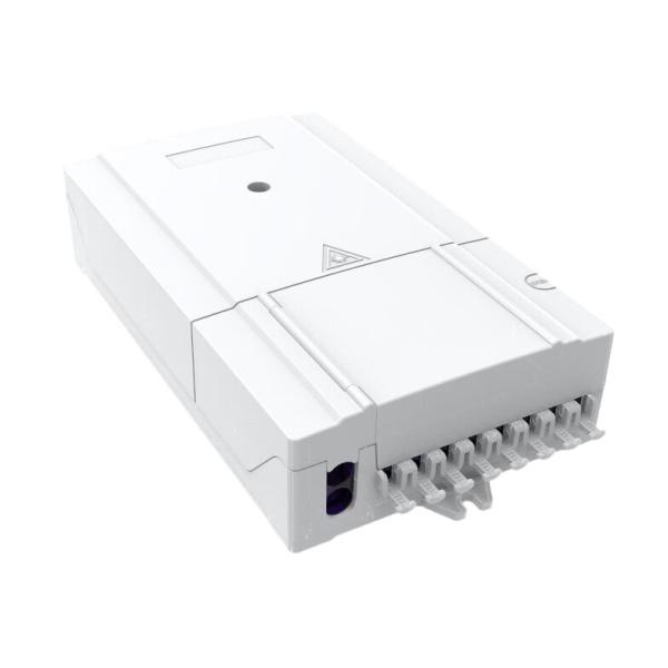 GFS-8ZT,fiber distribution box,splitter box,Max Capacity 8 cores,,size 235*126*52mm, Material: PC+ABS,IP 65