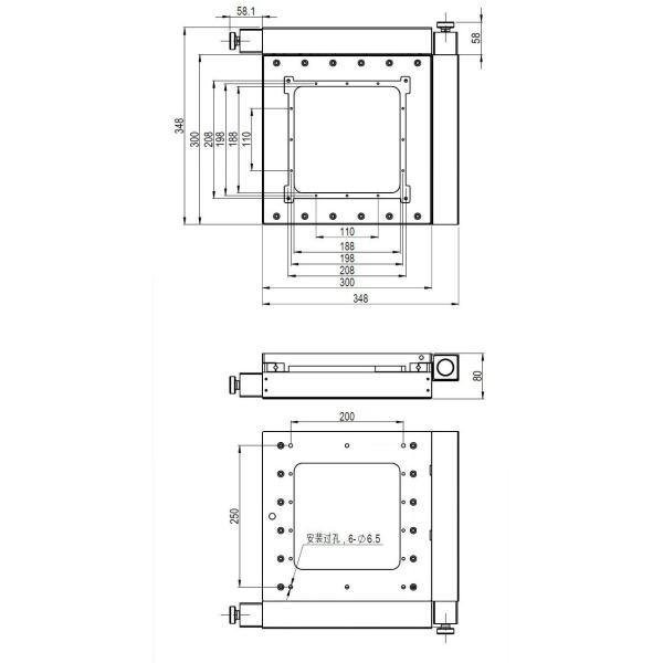 этап 100mm моторизованный перемещением XY со стандартным Stepper мотором