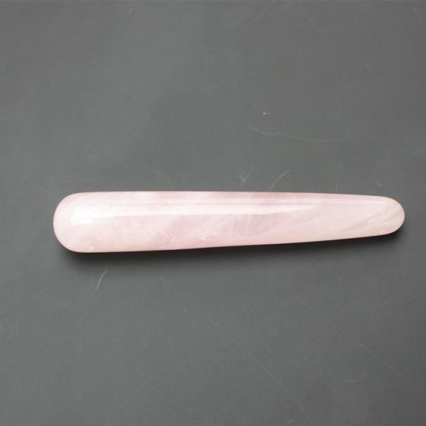 Abrandamento do corpo de Crystal Massage Stick Quartz Beauty do rosa da acupuntura