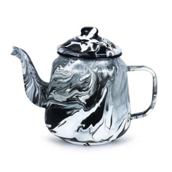 Portable Food Grade Keep Warmer Kettle Enamel Steel Kettle 1.1L 1.4L Capacity