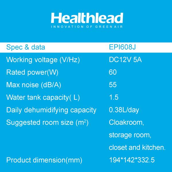 СИД Indictor дизайна портативного небольшого электрического Dehumidifier 1.3L романное освещает молчаливую деятельность