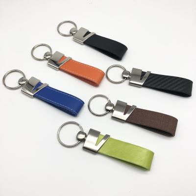 Personalized Leather Key Chain Brass Custom Soft Enamel Nickel Plated