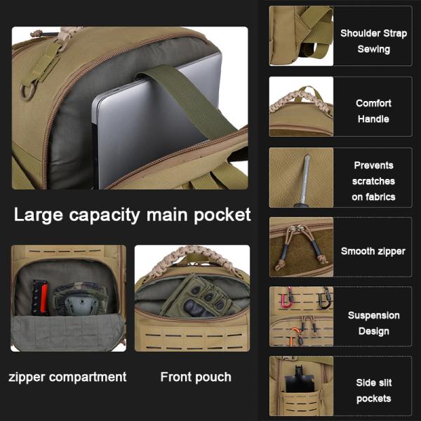 OEM ODM Mochilas tácticas impermeables Actividades al aire libre Caza Bolsa de montaña