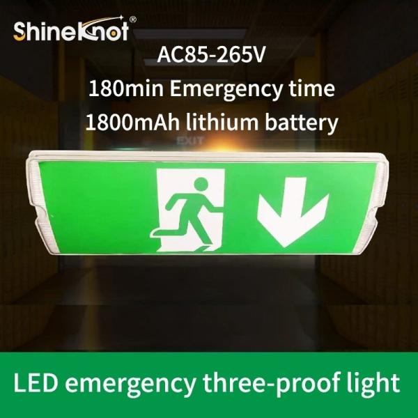 8W Ac85-265V Backup Rechargeable Led Emergency Strobe Ceiling Lights For In Emergency