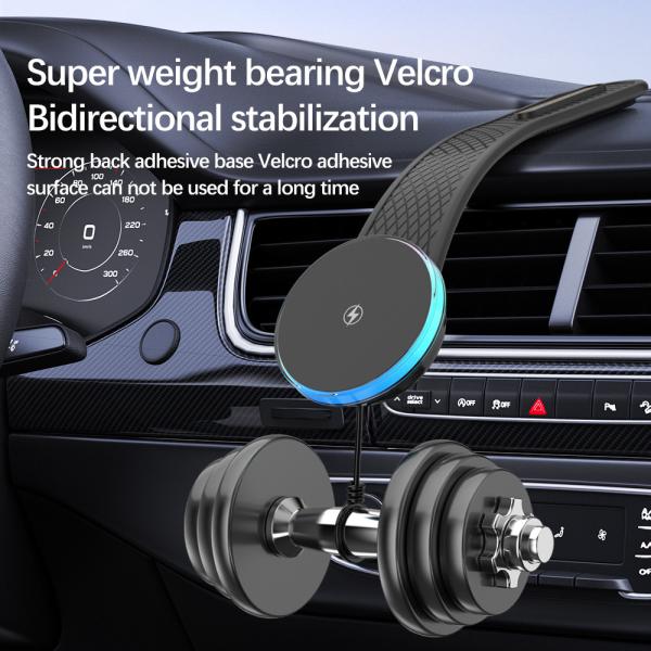 Cargador magnético para automóviles 3 en 1 y soporte de teléfono inalámbrico para cargar con frecuencia 110-205KHZ