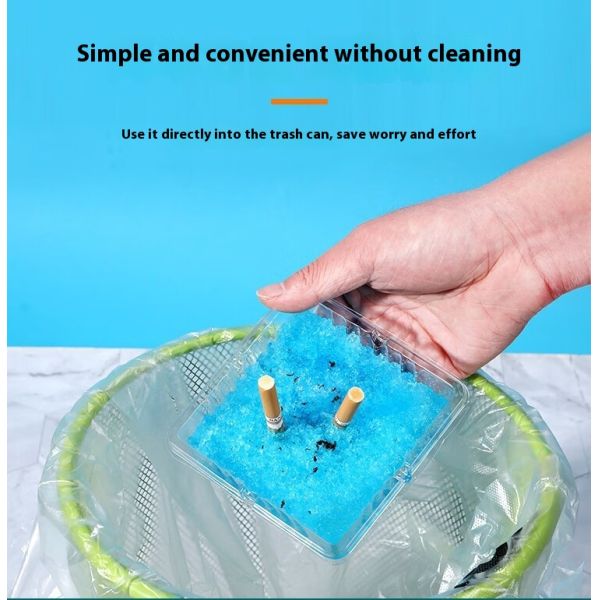 Portable Creative Crystal Disposable Ashtray Lazy No-Wash Anti-Odor Sand Extinguisher Wholesale Adhesive Paper Film