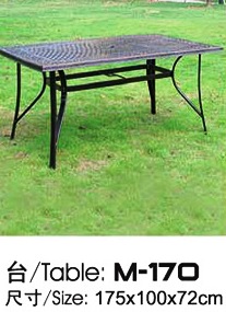 Leisure  Garden Cast Aluminum 6 Seater Outdoor Furniture Table And Chair Set Garden Furniture