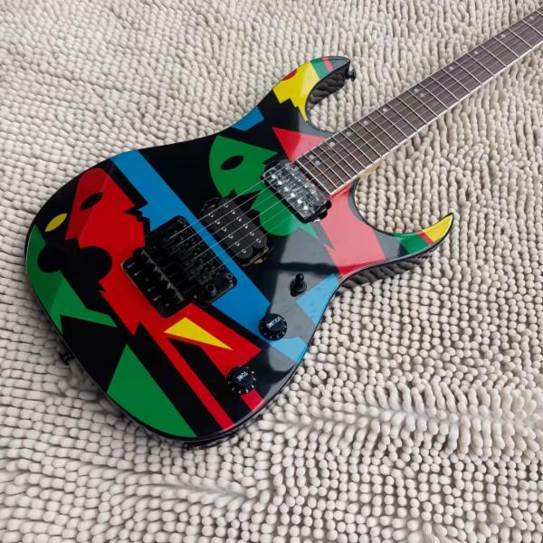 Custom JPM100 P1 Dream Theater John Petrucci Electric Guitar with Floyd Rose Tremolo Bridge Whammy bar Locking Nut Black