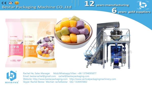 Aquarium salt ball for oranmetal fish pouch weighing packaging machine BSTV-450AZ