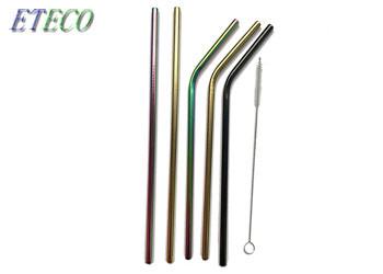 No Scratches Stainless Steel Drinking Straws Ice Tea Cocktail Juice Drinking