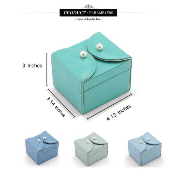 Fashionable PU Leather Jewelry Travel Case Small Jewelry Organizer ISO9001M ISO14001